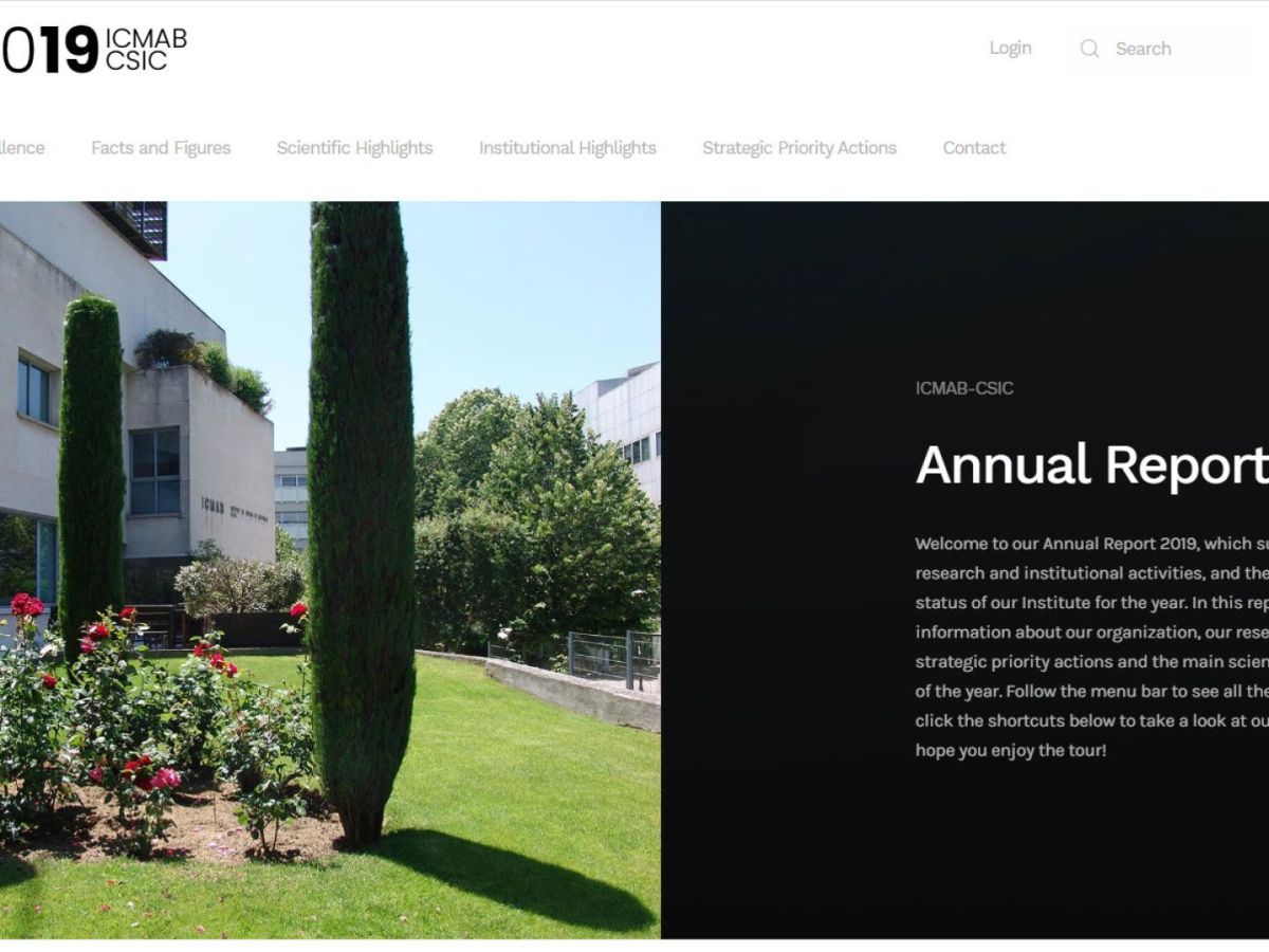 ICMAB Annual Report website example
